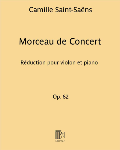 Morceau de Concert in G major, op. 62 — Camille Saint-Saëns
