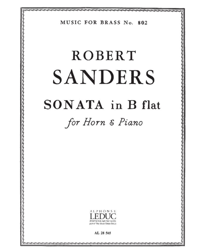 Sonata in B-flat major — Robert Levine Sanders