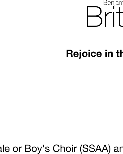Rejoice in the Lamb, op. 30 — 布里顿
