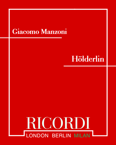Hölderlin (frammento) — Giacomo Manzoni