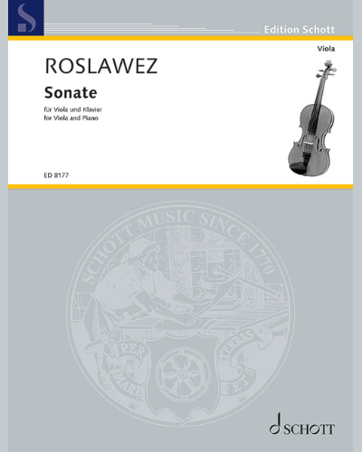 Sonata No. 1 — Nikolay Roslavets