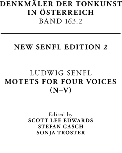 Motets For Four Voices (N-V) — Ludwig Senfl