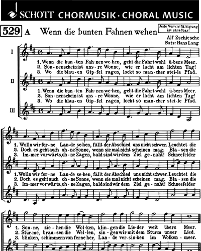 Wenn die bunten Fahnen wehen / Ein Lied zur Nacht — Alfred Zschiesche