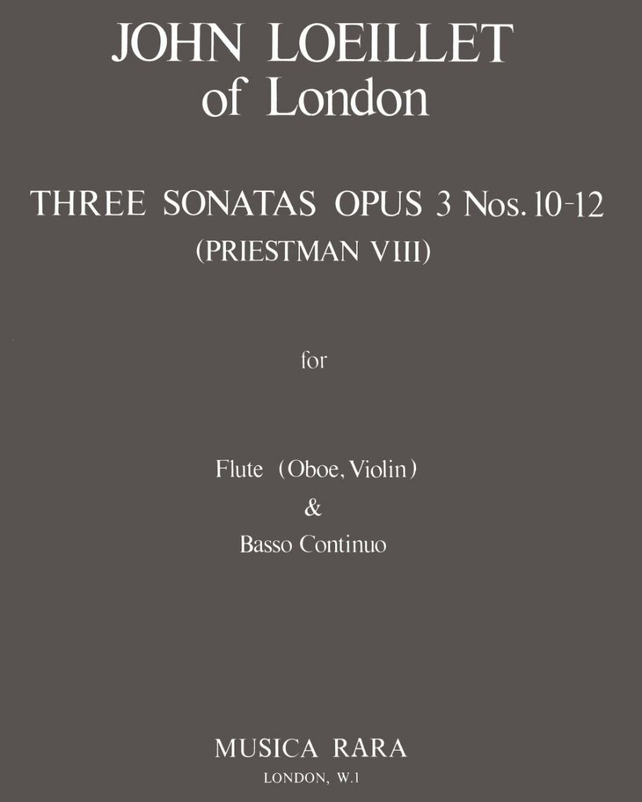 6 Sonaten aus op. 3, Nr. 10 - 12 — Jean-Baptiste Loeillet of London