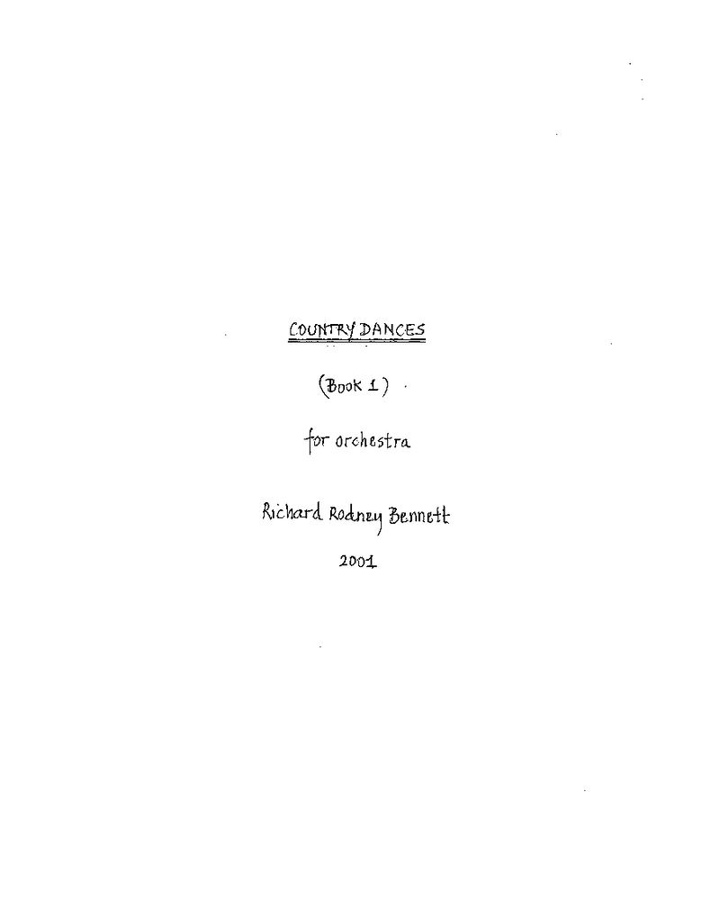 Country Dances (Book 1) — 理查德·罗德尼·贝内特