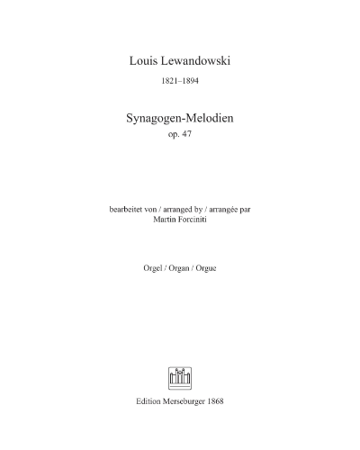 Synagogue Intonations, op. 47 — Louis Lewandowski