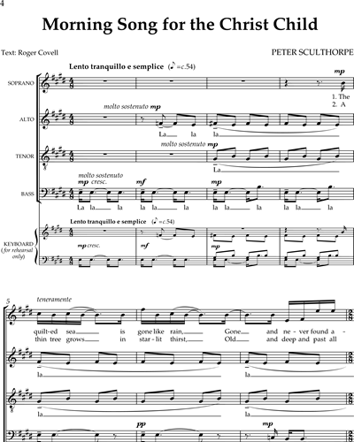 Morning Song for the Christ Child — Peter Sculthorpe