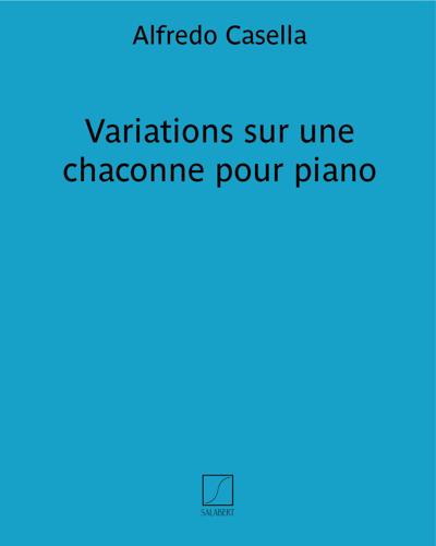 Variations sur une chaconne pour piano — 阿尔弗雷多·卡塞拉