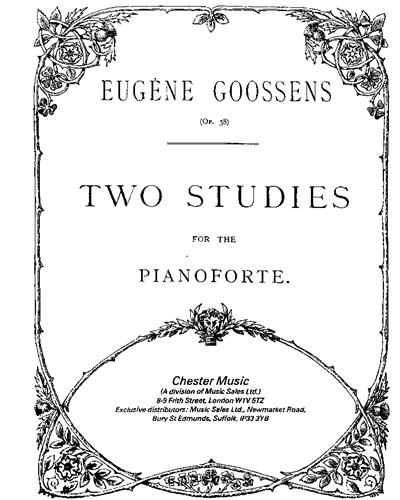 Two Studies for Piano, op. 38 — Eugene Goossens