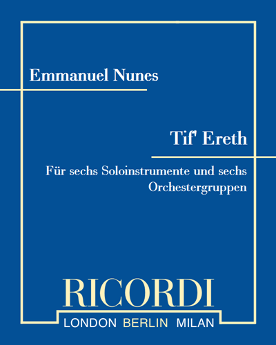 Tif' Ereth — Emmanuel Nunes