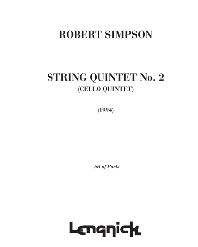 String Quintet No. 2 — Robert Simpson