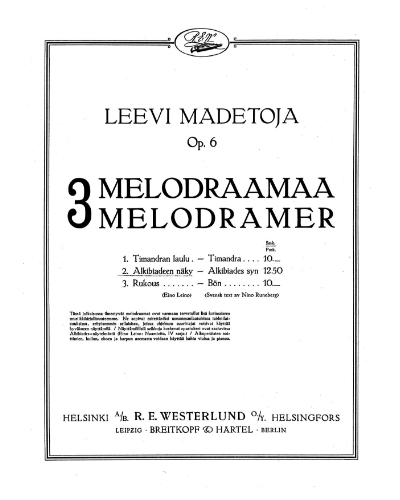 Alkibiadeen näky / Alkibiades syn, op. 6/2 — 莱维·马代托亚