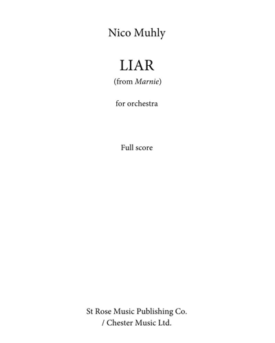 Liar Suite (from "Marnie") — Nico Muhly