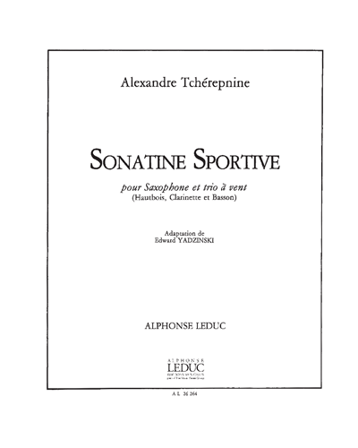 Sonatine Sportive (Transcription for Saxophone and Wind Trio), op. 63 — 齐尔品