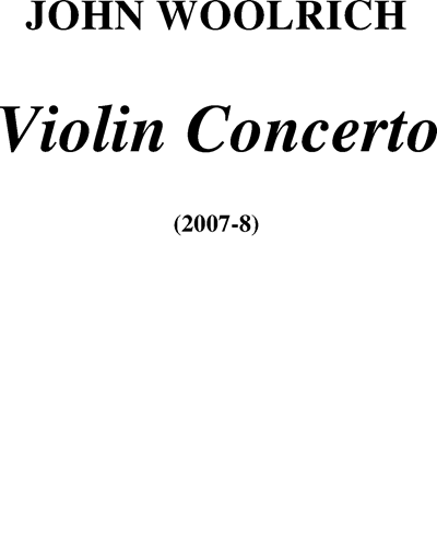 Violin Concerto — John Woolrich