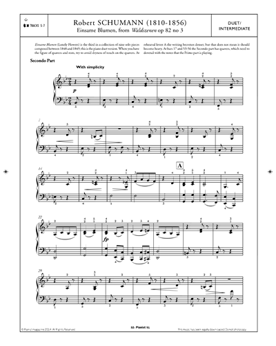Einsame Blumen (from 'Waldszenen, op. 82 no. 3') — Robert Schumann