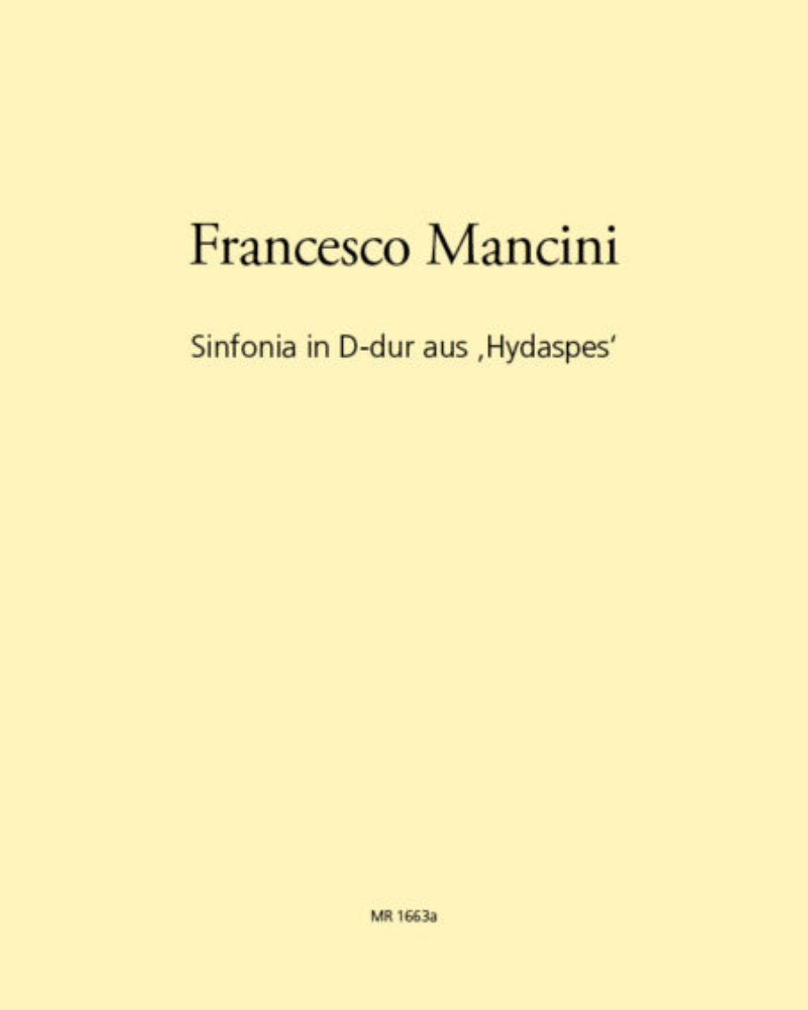 Sinfonia in D major from 'Hydaspes' — Francesco Mancini