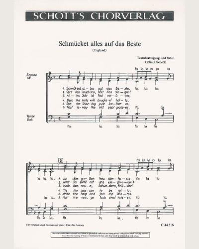 Schmücket alles auf das Beste / Eine neue Weihnacht sagen wir euch an — Helmut Scheck