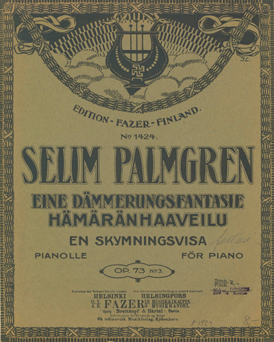 Hämäränhaaveilu, op. 73 no. 3 — 塞利姆·帕尔姆格伦