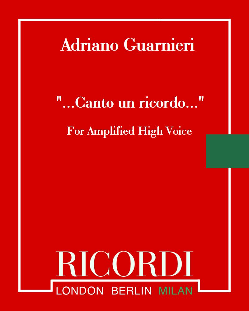 ...Canto un ricordo... — Adriano Guarnieri