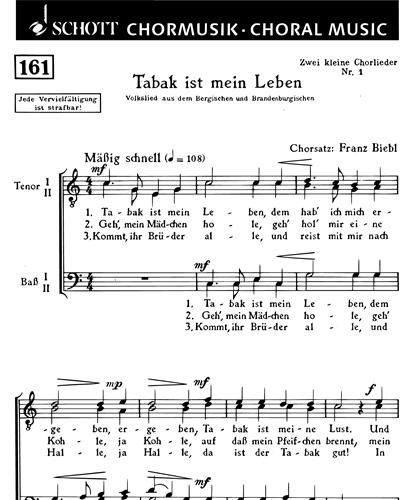 Zwei kleine Chorlieder — Franz Biebl