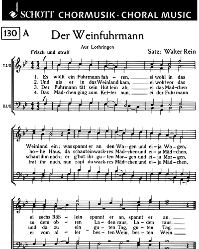 Der Weinfuhrmann / Bundeslied — Walter Rein
