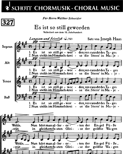 Es ist so still geworden — Joseph Haas