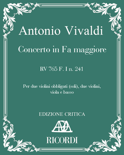 Concerto in F major, RV 765 — Antonio Vivaldi