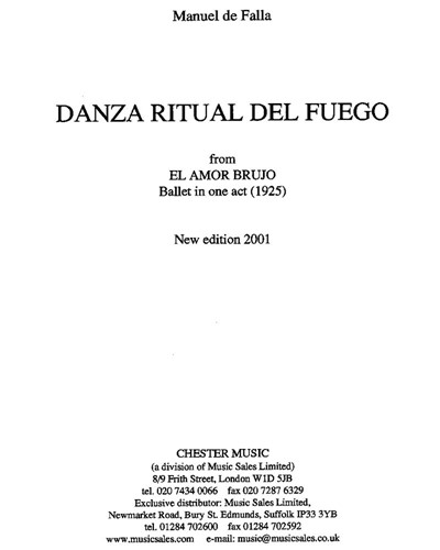 Danza Ritual del Fuego [New Edition 2001] — 法雅