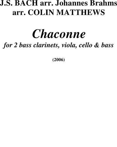 Chaconne, BWV 1004 — Johann Sebastian Bach