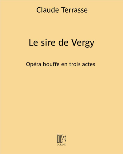 Le sire de Vergy — Claude Terrasse