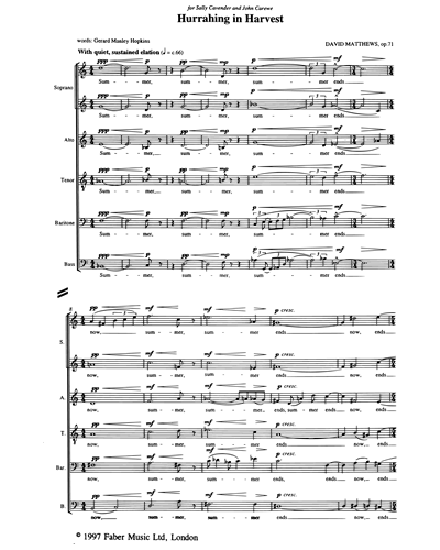Hurrahing in Harvest — David Matthews
