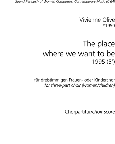 The place where we want to be — Vivienne Olive