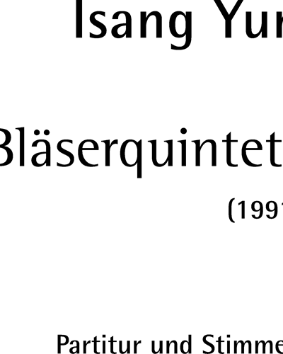 Woodwind Quintet — 尹伊桑