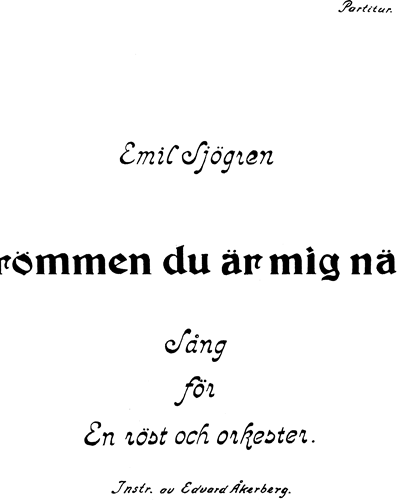 I drömmen du är mig nära — Emil Sjögren