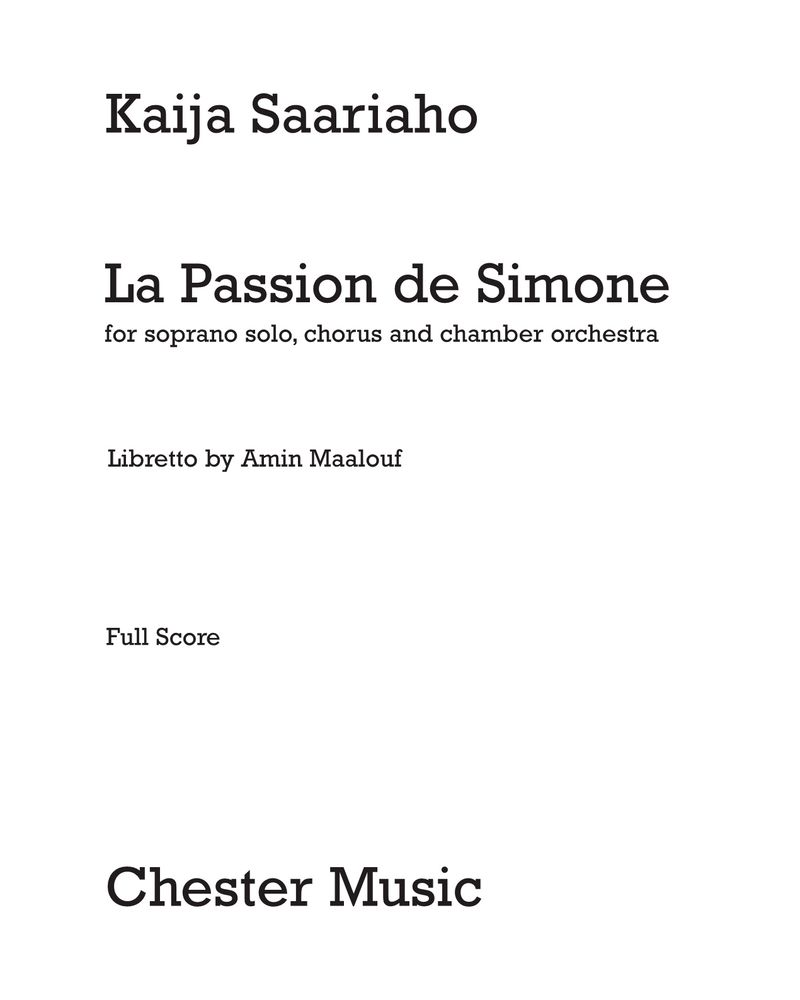 La Passion de Simone (Chamber Version) — 萨里阿霍