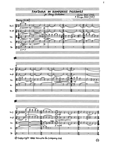 Fantasia on Hampshire Folk Songs — 霍尔斯特
