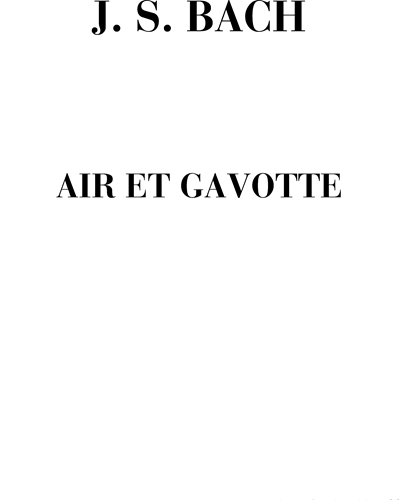 Air de Gavotte — Johann Sebastian Bach