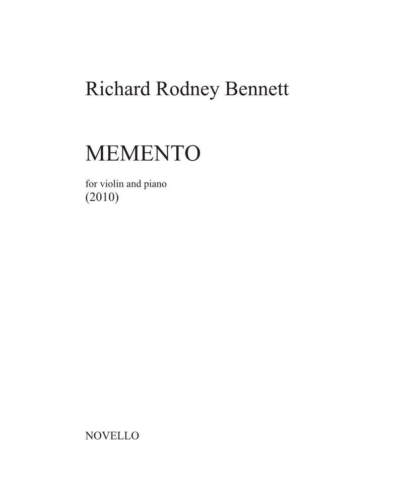 Memento — 理查德·罗德尼·贝内特