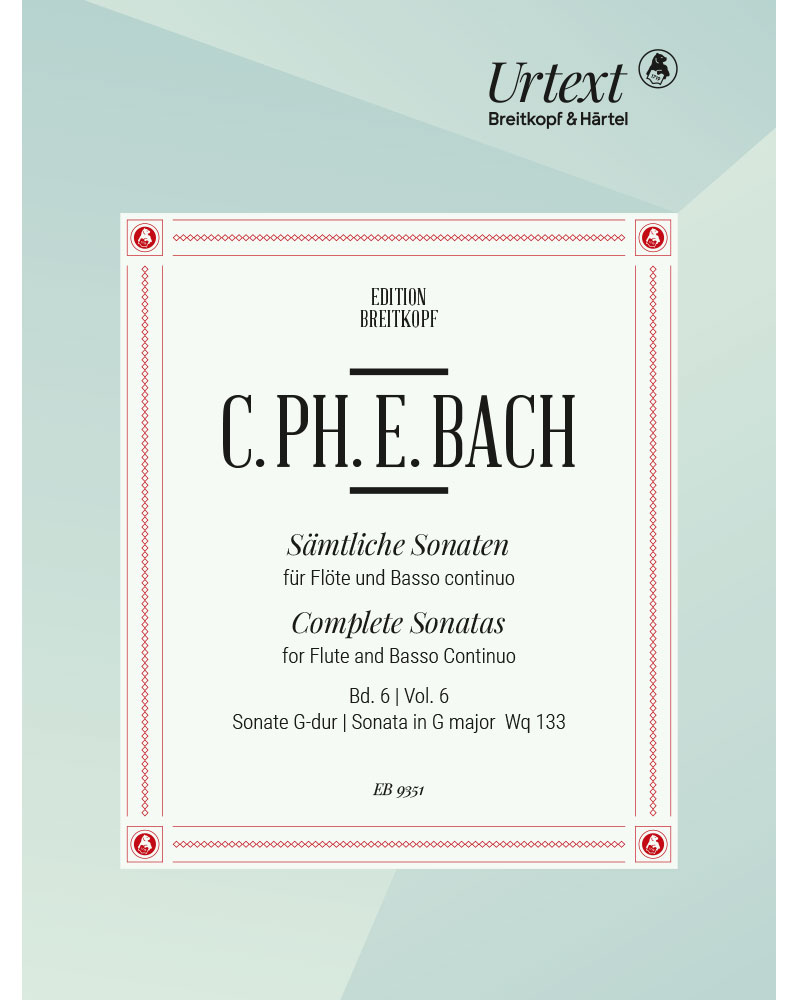 Complete Sonatas for Flute and Basso Continuo, Vol. 6 — C.P.E.巴赫