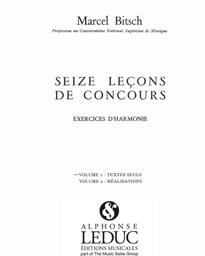 16 Leçons de concours, Vol. 1: Textes seuls — Marcel Bitsch