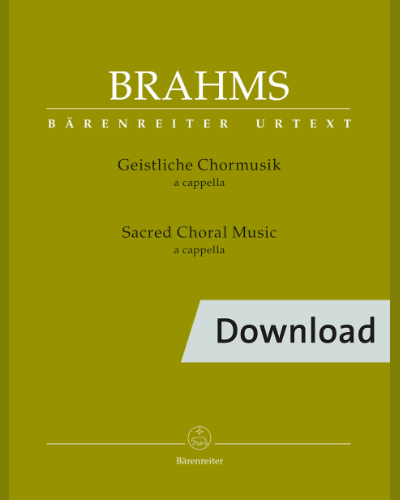 Sacred Choral Music For choir a cappella — 勃拉姆斯