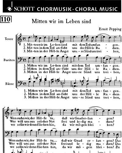 Mitten wir im Leben sind mit dem Tod umfangen — Ernst Pepping