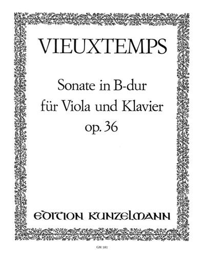 Sonata in B-flat major, op. 36 — Henri Vieuxtemps