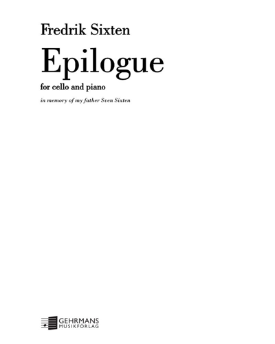 Epilogue — Fredrik Sixten