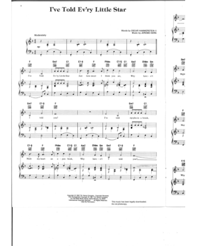I've Told Ev'ry Little Star (from 'Music In The Air') — 杰罗姆·科恩