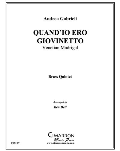 Quand'io ero Giovinetto — 安德烈亚·加布里埃利
