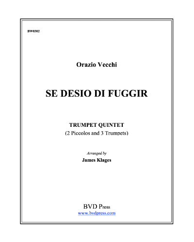 Se Desio di Fuggir — Orazio Vecchi