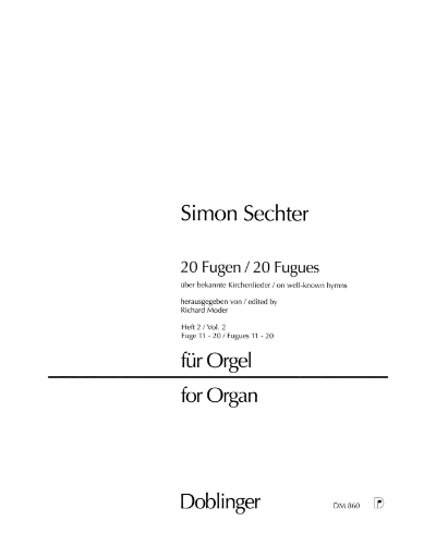 Twenty Fugues, op. 50, Book 2 — Simon Sechter