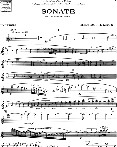 Sonata for Oboe and Piano — 迪蒂耶